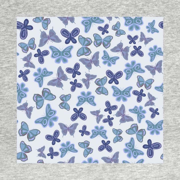 Blue butterfly pattern by cait-shaw